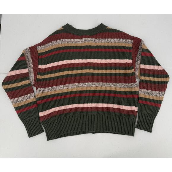 NWT Marine Layer Robin Merino Wool Blend Multi Stripe Crop Cardigan Size XS - Picture 6 of 10